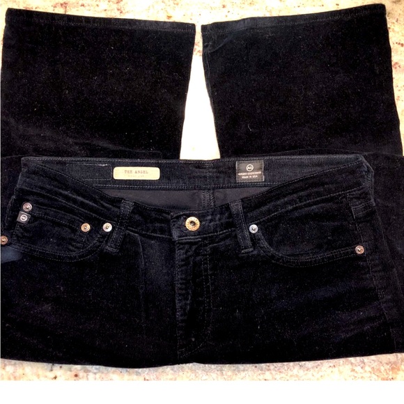 AG Black Corduroy Jeans Angel Boot 29R - Picture 2 of 6